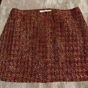 Astir the label red/orange tweed skirt - Size XL